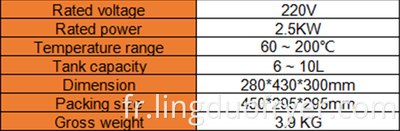 6L electric deep fryer product details